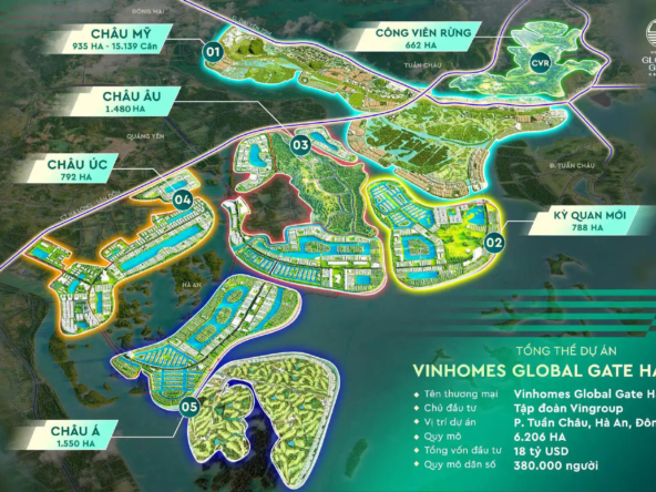 Các phân khu tại Vinhomes Global Gate Hạ Long